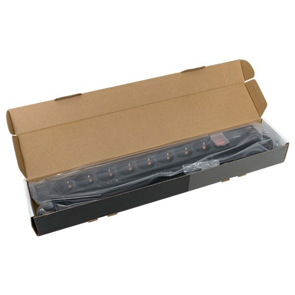 Блок розеток 19", 8 розеток EKF TRP-HPD-LS-16A-8SH-2MSH