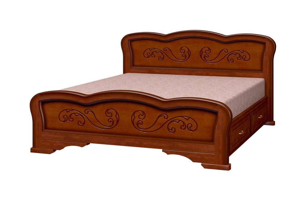 Кровать Карина 8 с ящиками (массив сосны)