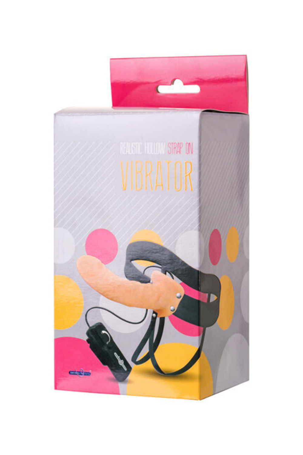 Gopaldas "Realistic Hollow Strap On Vibrator" полый фаллопротез с вибрацией (Цвет: телесный с черным)