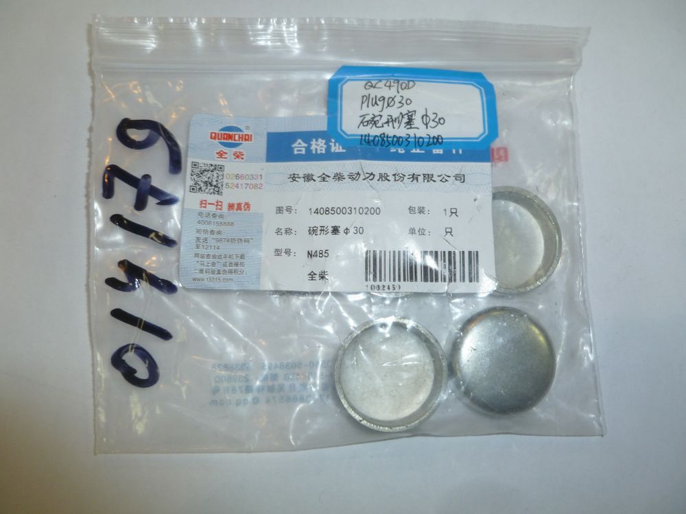 Заглушка блока двигателя TDQ 20 4L/Plug Ø 30