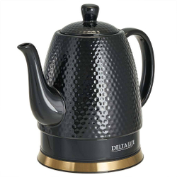 Чайник электрический 1500 Вт, 1,5 л, корпус из фарфора DELTA LUX DE-1021 черный