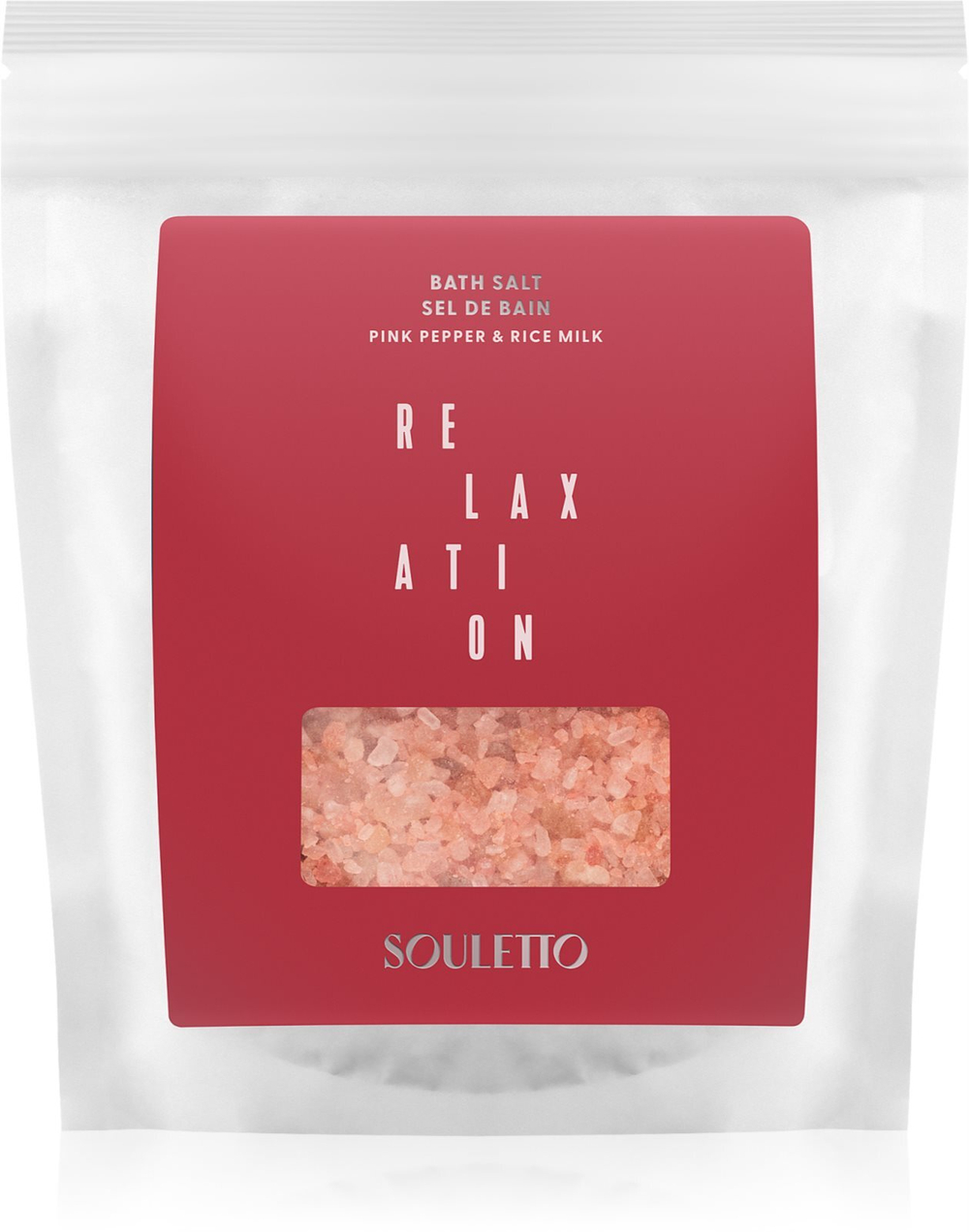 Souletto Pink Pepper & Rice Milk Bath Salt - соль для ванны /   500  g  / GTIN 8059300535325