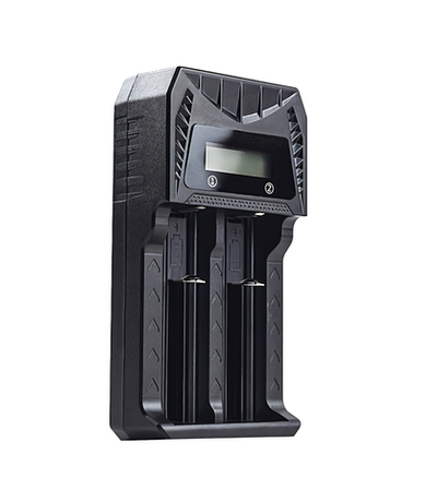 Зарядное устройство WALKER WH-16 для аккумуляторных батареек (3.7В, 1.2В), для 2 АКБ, черное