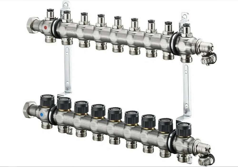 Коллектор Oventrop Multidis SF 1" на 9 контуров с регулирующими вставками (1404559)