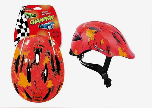 Шлем TRIX Champion,  детский, кросс-кантри, 11 отверстий, регулировка обхвата, размер: S 52-54см, In Mold (20)