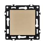 Выключатель 1-клавишный перекрестный 10А/250В, золотой Kollinger Asthetik AS-003GD