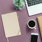 Ежедневник недатированный А5 138x213 мм BRAUBERG "Finest" под кожу, резинка, 136 л., бежевый, 111871