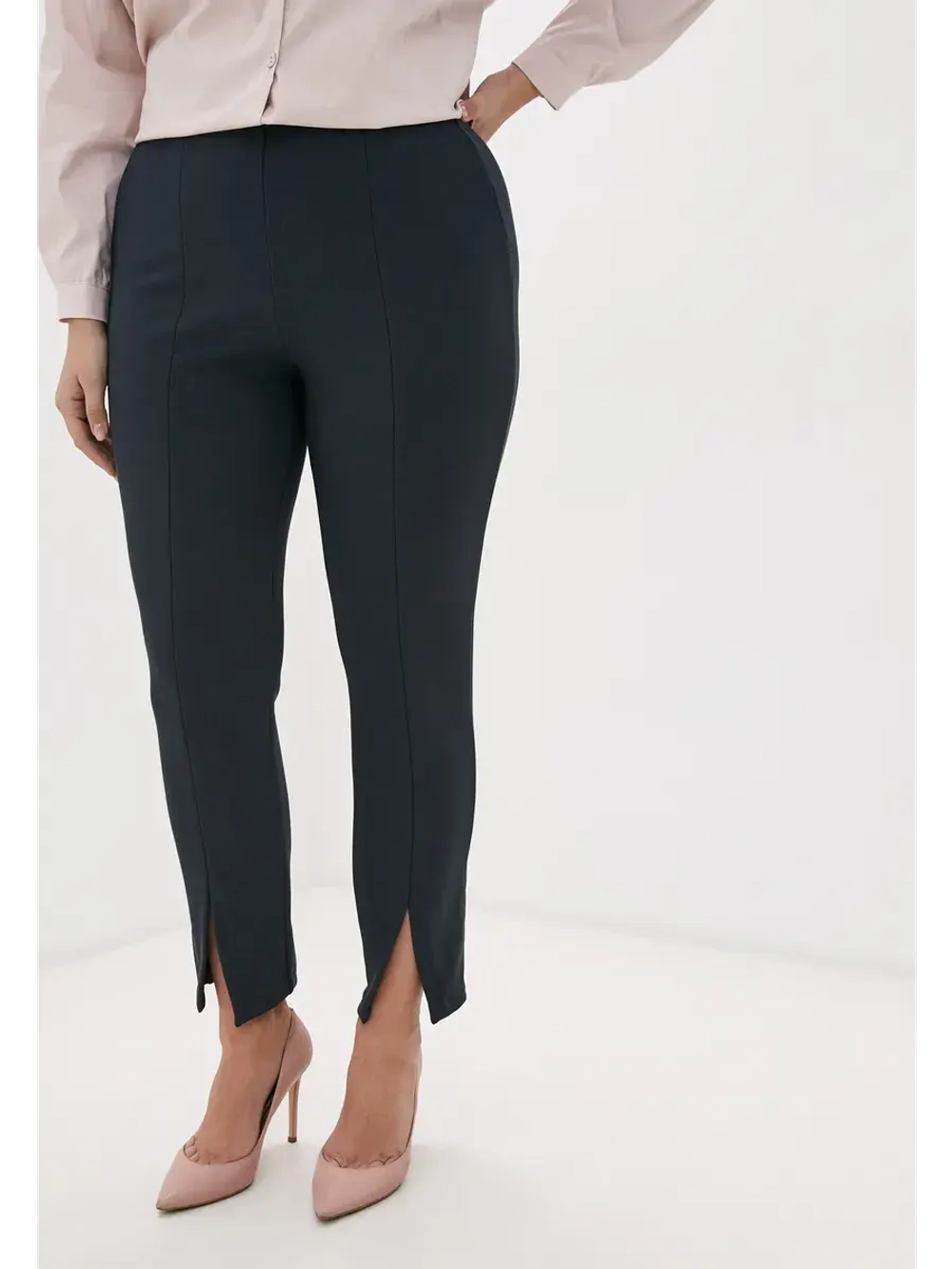 Брюки утягивающие с разрезами