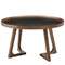 Журнальный столик Vario Ø80х46 см, черная керамика, орех