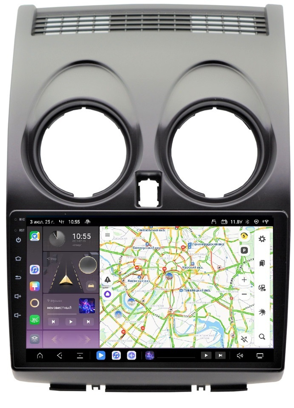 Магнитола для Nissan Qashqai J10 2006-2013, Dualis - Carmedia OL-9662 QLed, Android 13, TS20, CarPlay, SIM-слот