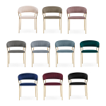 Стул на металлокаркасе Woodville Kamelia 1 black, gold