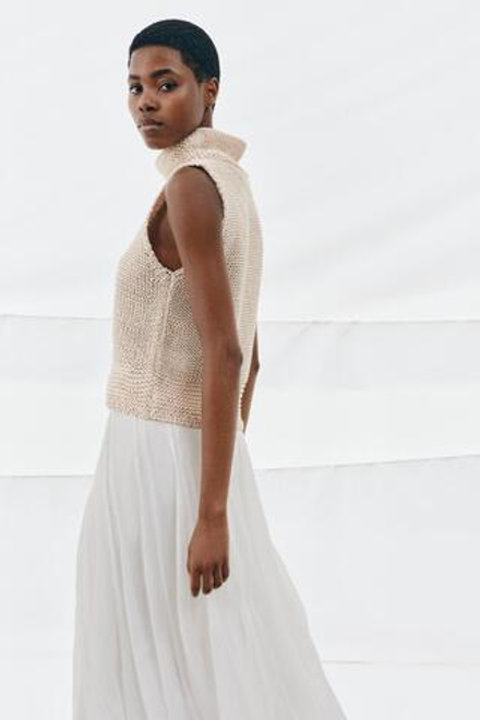 ZARA ТОП КРУПНОЙ ВЯЗКИ, ЭКРЮ