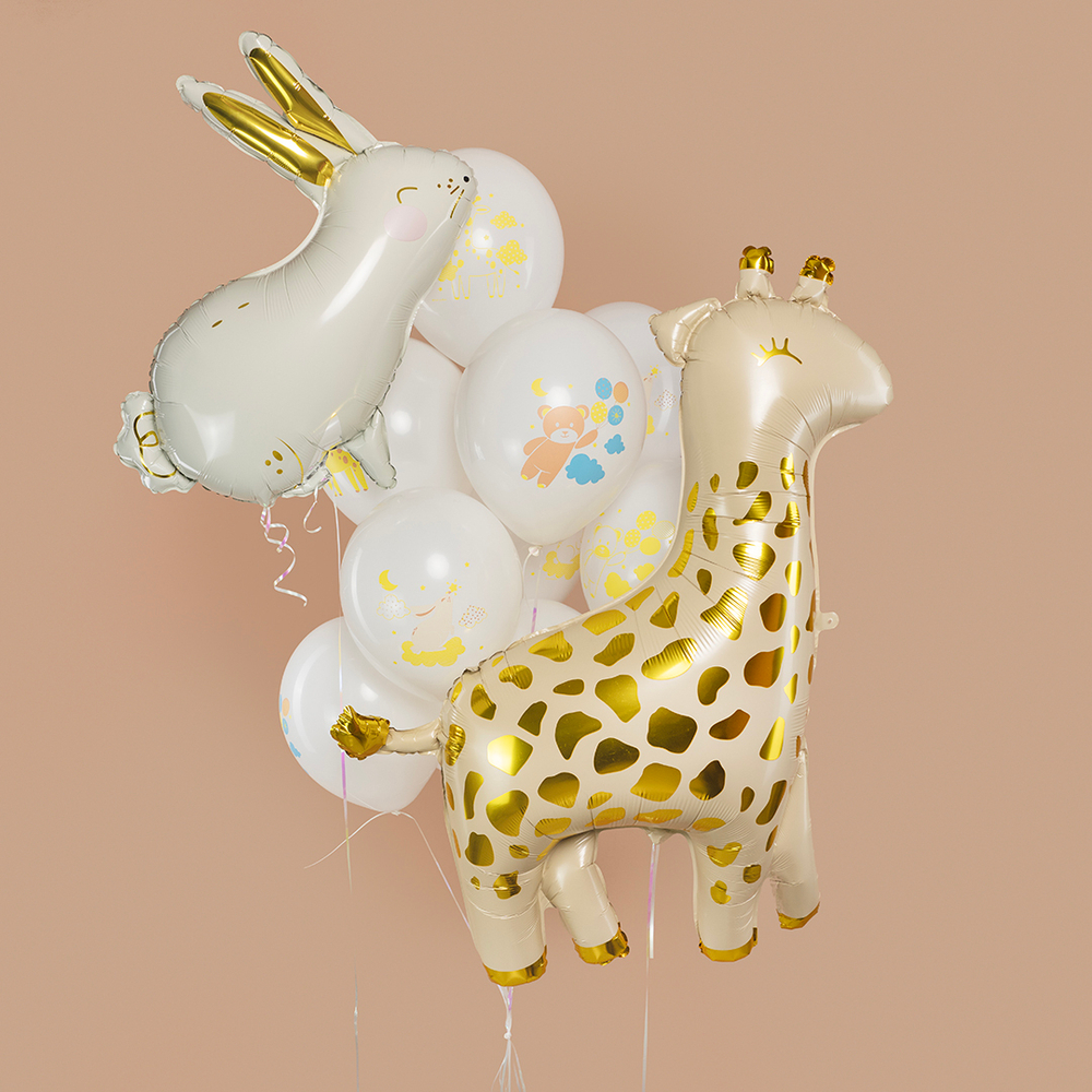 Шар (45''/114 см) Фигура, Жираф, Бежевый/Золото, А019