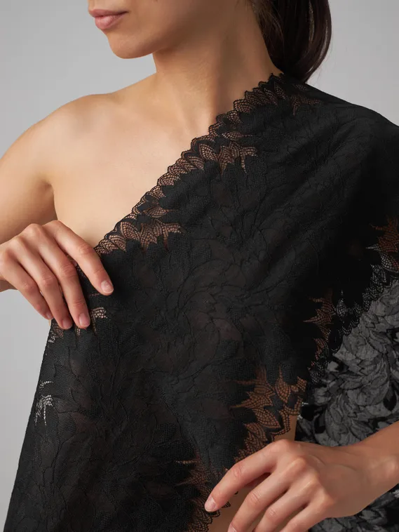 03-77 ОПТ Кружево эластичное 24 см, черный 170