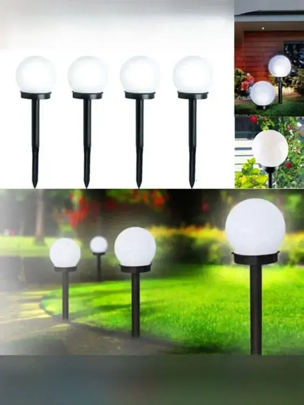 Уличный светильник, LED, Без цоколя, количество ламп:4шт