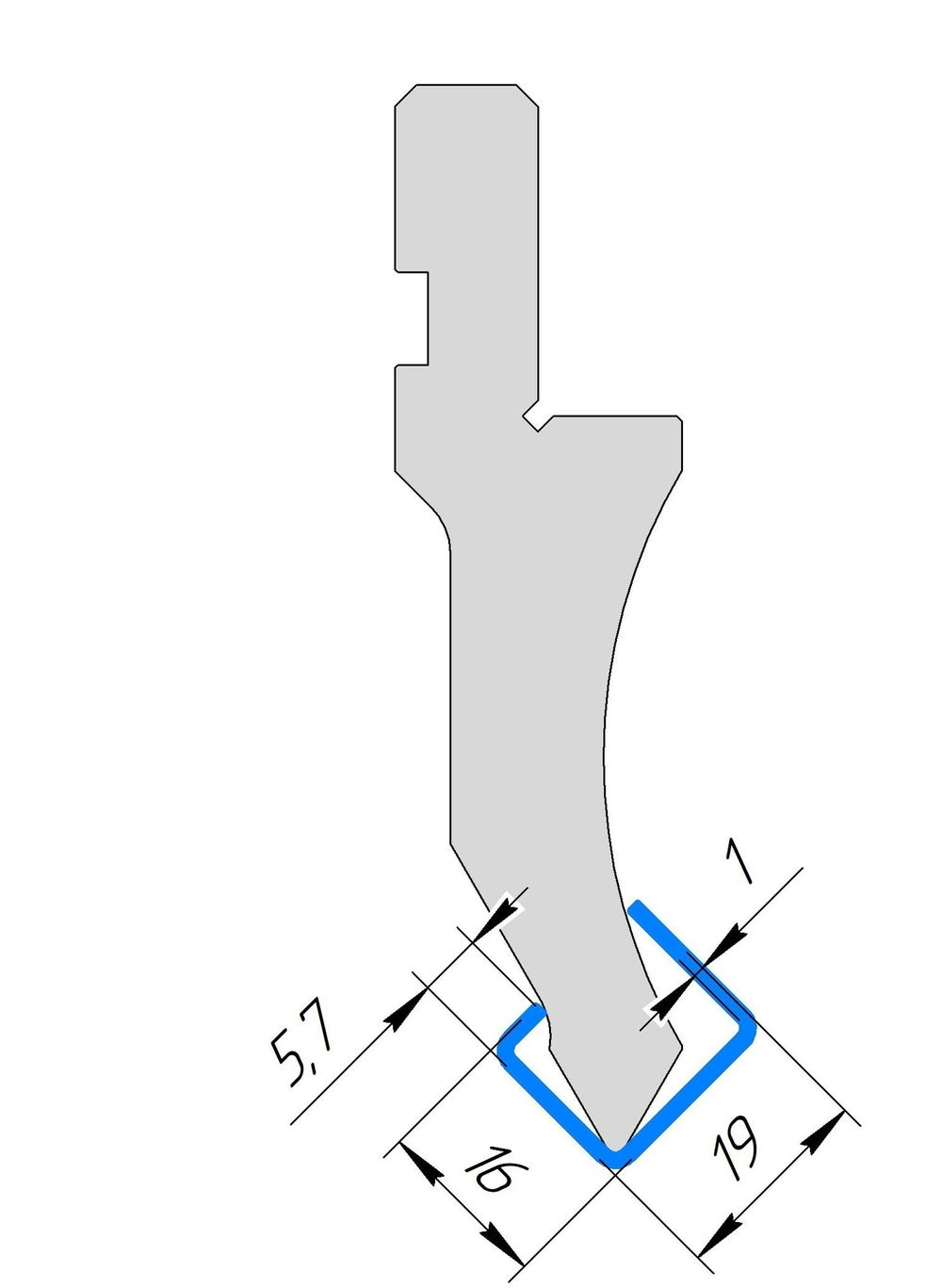 Пуансон AP 1026 60° H67 R0,8