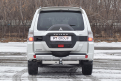Фаркоп PT GROUP /съемный квадрат/ С нержавеющей Накладкой для MITSUBISHI Pajero 1999-(паспорт и сертификат в комплекте)(без электрики) арт.MPJ-99-991124.00