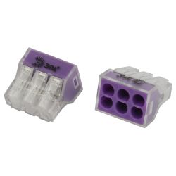 Клемма ЭРА NO-225-365 быстрозажимная 773-606 прозрачная 6-проводная 0.75-4.0 мм2 (упаковка 30 шт.) | Клеммы