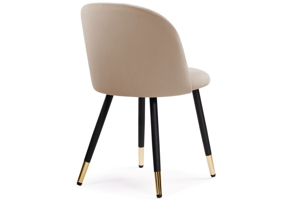 Стул на металлокаркасе Gabi dark beige / black / gold