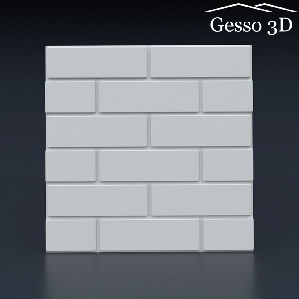 Гипсовая 3D панель Кирпич плоский