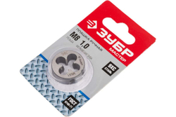 Круглая ручная плашка для нарезания метрической резьбы, мелкий шаг Зубр "МАСТЕР" М8x1,0 4-28022-08-1.0