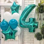 Шар (40"/102 см) Цифра, 4, Тиффани