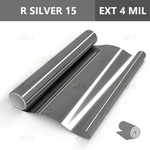 Пленка солнцезащитная зеркальная R SILVER 15 (Exterior 4 mil) LUXFIL, рулон (размер 1,524x30м.)