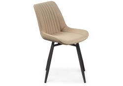 Стул на металлокаркасе Седа крутящийся велюр бежевый / черный