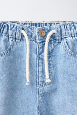 ZARA СВОБОДНЫЕ ДЖИНСЫ BAGGY, ГОЛУБОЙ