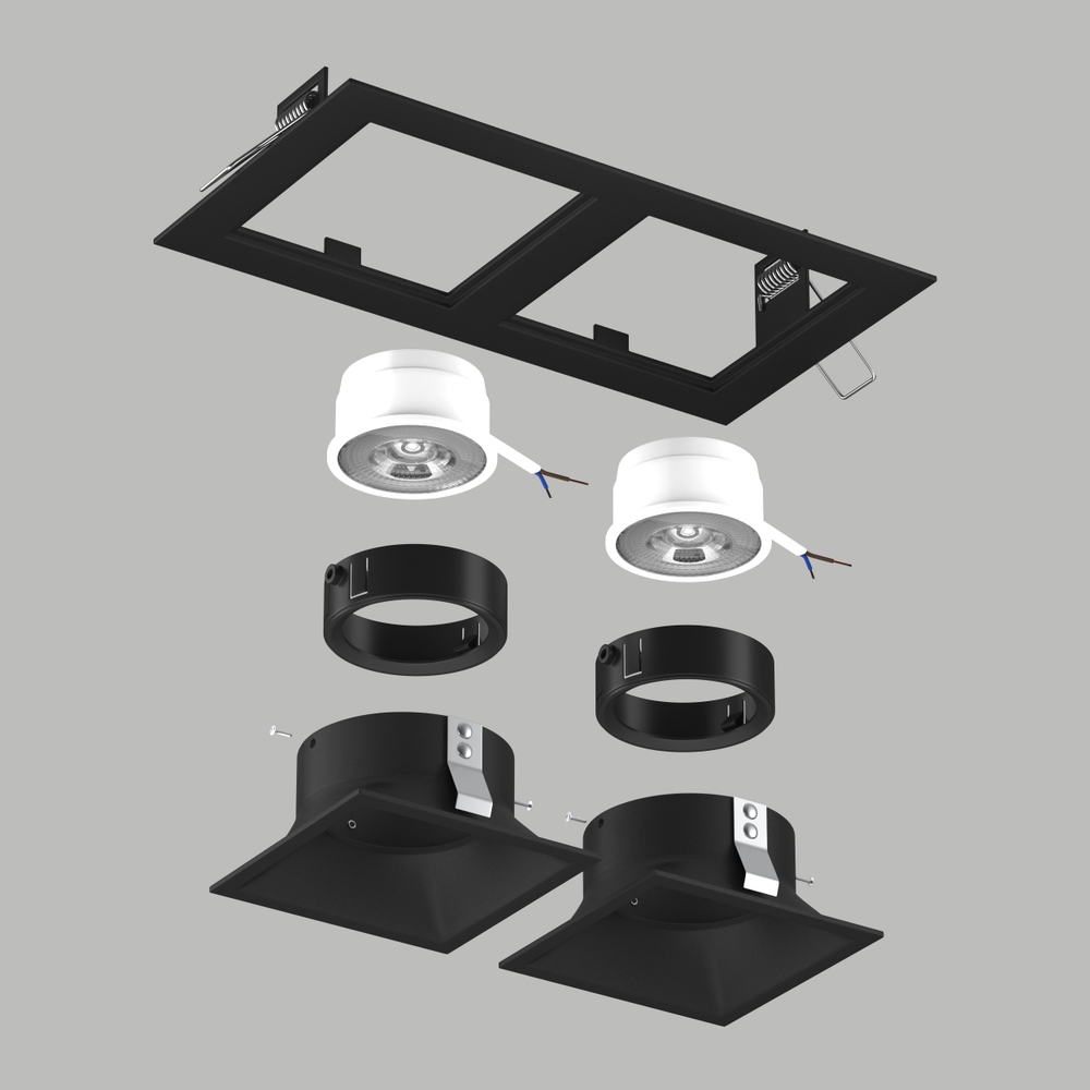 D5270707BMOD Светильник DOMINO QUADRO под LED модуль/лампу МR16 (214527+214507+214507+214007+214007)