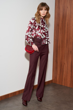3687 Брюки женские (бордово-коричневый)