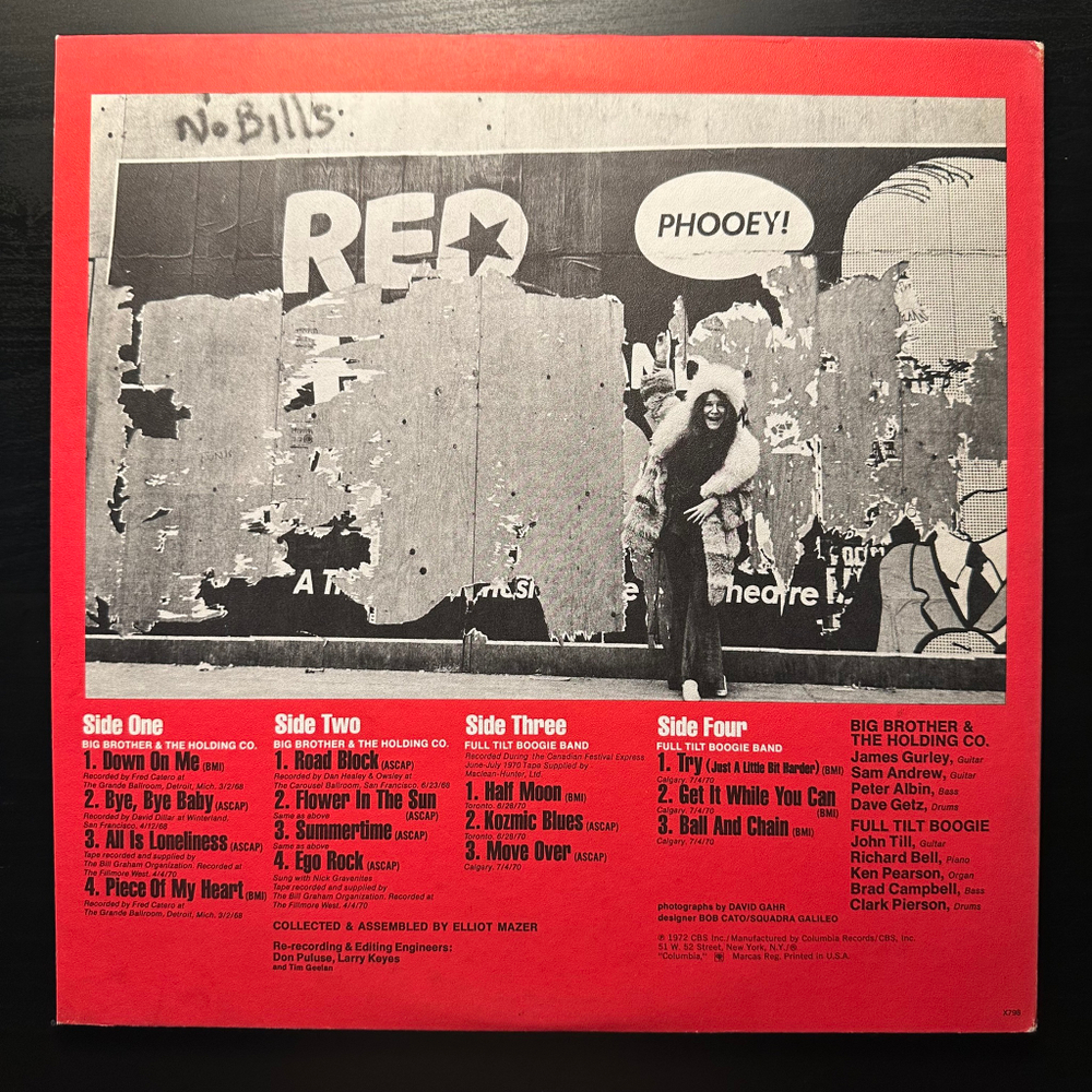 Janis Joplin - In Concert 2LP (США 1972г.)