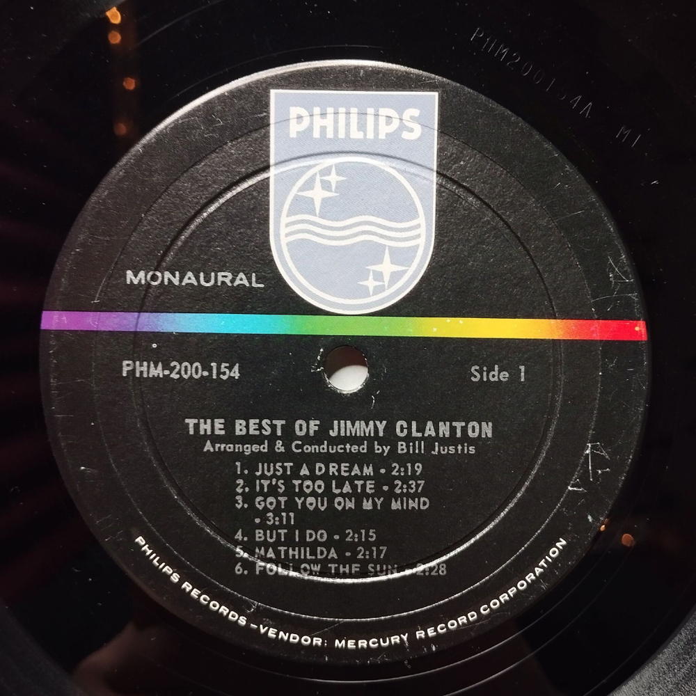 Винтажная виниловая пластинка LP The Best Of Jimmy Clanton (USA 1964)