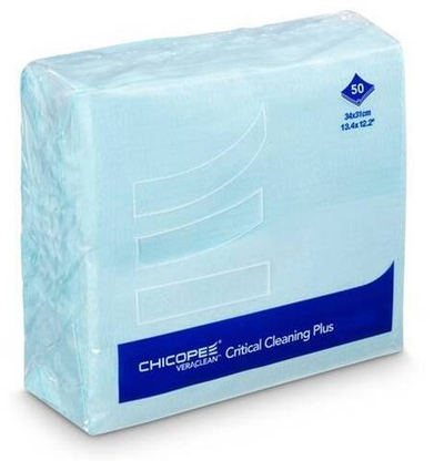 Салфетки для очистки оптики и зеркал, безворсовые Veraclean Critical Cleaning Wiper голубые (Katun/Chicopee) 50шт