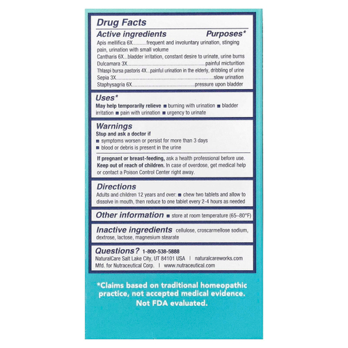 NaturalCare, UTI Care®, 60 таблеток