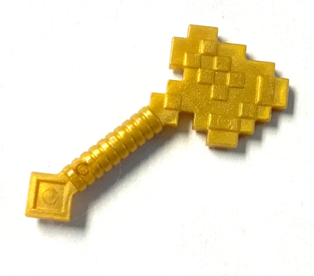 18788 Топор Пиксельный (Майнкрафт) Pearl Gold