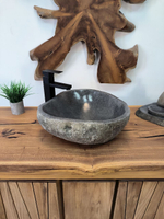 Раковина из речного камня RS-65855 43х41х15 из натурального камня
