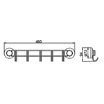 Вешалка 5 крюч, Frap, F3915-5