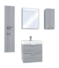 Пенал подвесной Акватон СИЛЬВА левая, Дуб Фьорд