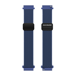 Эластичный ремешок синего цвета (Storm Blue) от Dux Ducis для смарт часов Samsung Galaxy Watch 3, 4, 5, 6 и 7 (размер крепления 20мм), серия Strap (Mixture Pro Series)