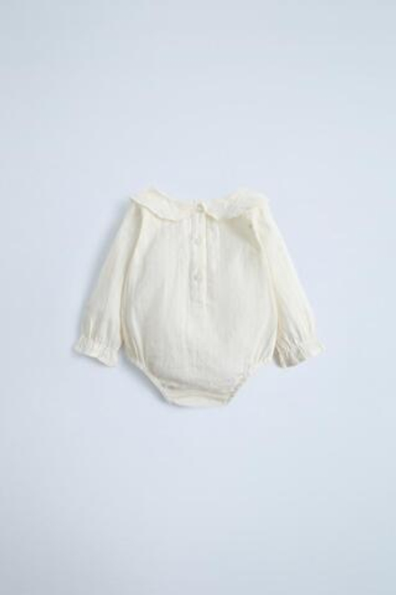 ZARA БОДИ С ВЫШИВКОЙ, ЭКРЮ