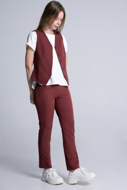 Брюки зауженные 3434ВЕ, корич кирпич #89ККи023434ВЕ