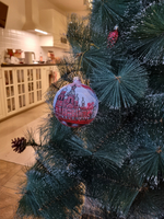 Шар стеклянный "Спас на крови",  ручная роспись