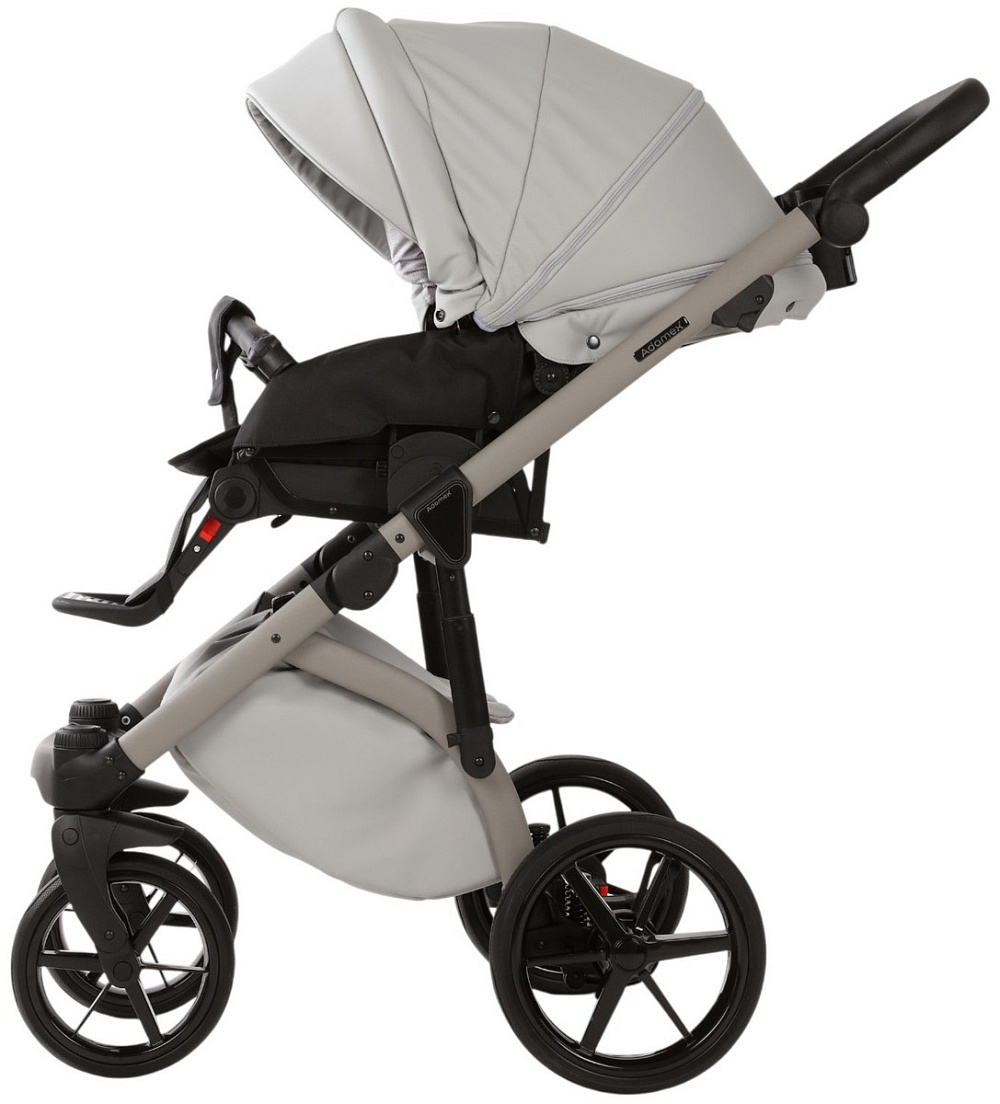 Детская коляска Adamex Chantal Pro Natura 2 в 1 CN-9-MOON (СВ. СЕРАЯ КОЖА)