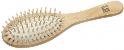 Dewal Beauty Щетка серия "Эко" массажная с деревянным штифтом, овальная