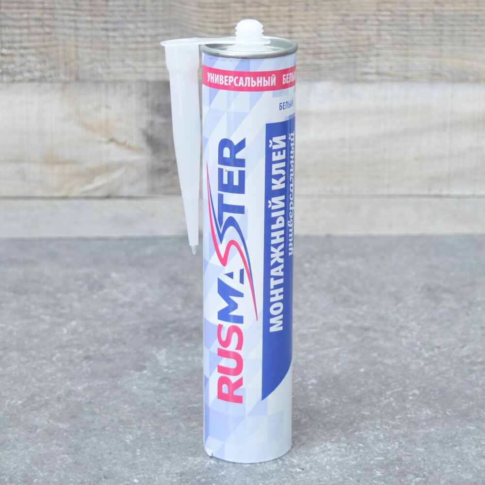 Клей универсальный, жидкие гвозди 310мл "RUS-MASTER" 400г, белый (302-008)