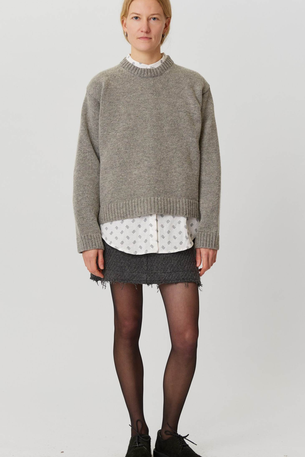 Рубашка покроя реглан с принтом