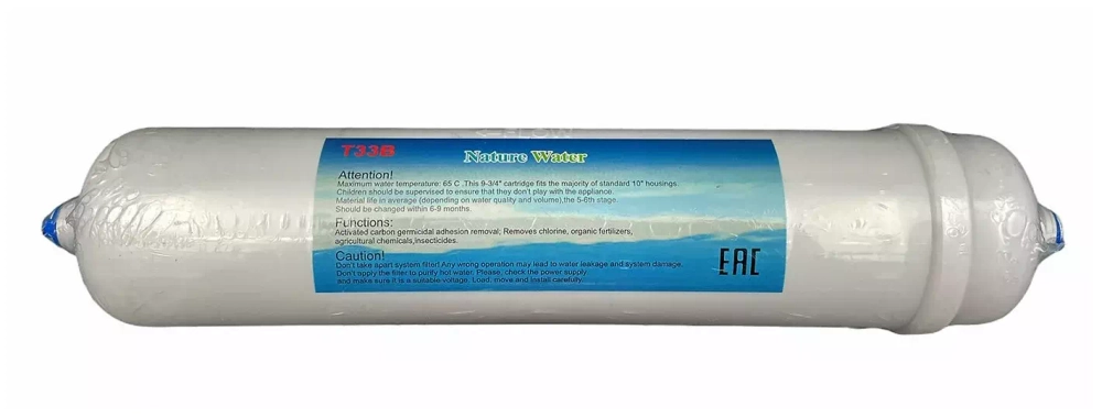 Постфильтр угольный для систем обратного осмоса NatureWater (T33B)