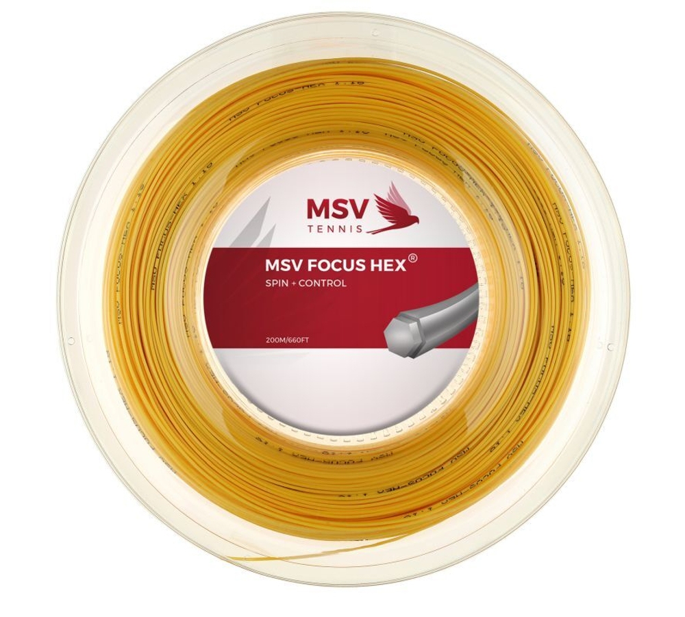 Струны теннисные MSV Focus Hex (200 m) - yellow