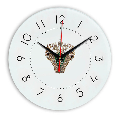 Настенные часы "Эмблема Ростехнадзора 02 05" Декор для дома, подарок